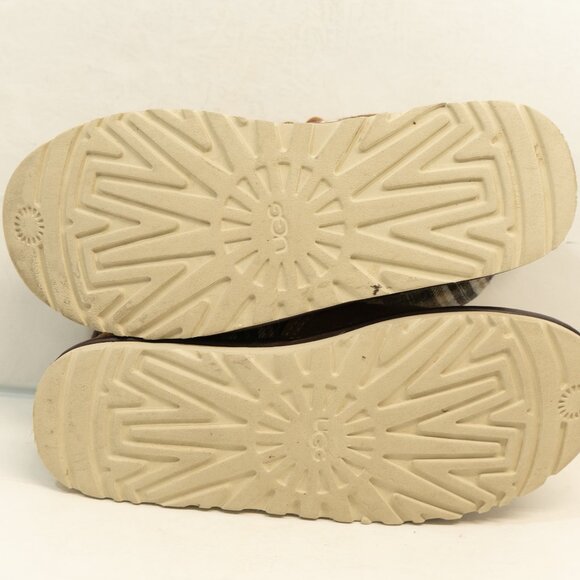 Ugg Pendleton Boot Neumel Brown Leather Plaid Sherpa Hard Sole Chukka Pull On - Picture 13 of 16